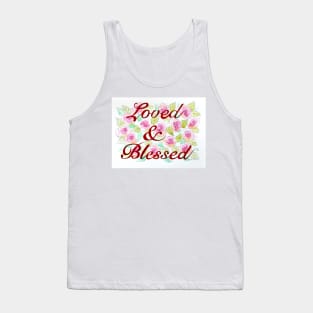 Loved and Blessed Watercolor Painting Tank Top